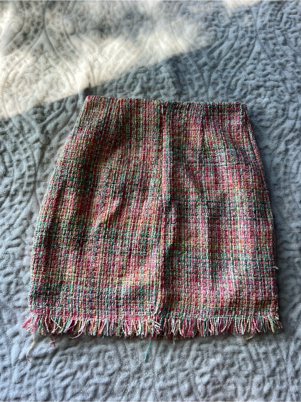 NWT Idem Ditto Women’s Pastel Tweed Fringe Mini Skirt | Size S - Picture 11 of 12